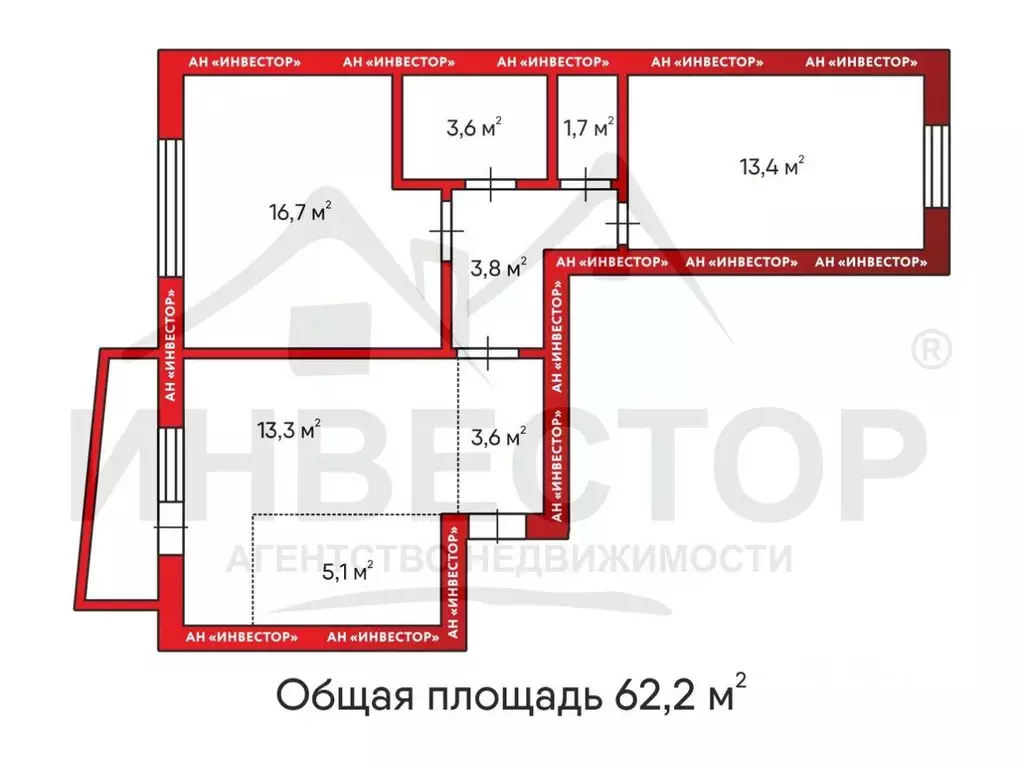 3-к кв. Челябинская область, Челябинский городской округ, пос. ... - Фото 2