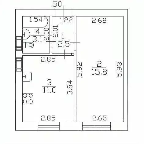 1-к кв. Санкт-Петербург пос. Шушары, Московское ш., 256к5 (32.4 м) - Фото 1