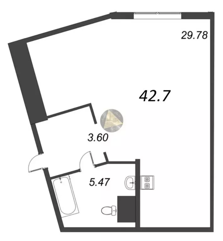 Квартира-студия: Сестрорецк, улица Инструментальщиков, 18 (42.7 м) - Фото 1