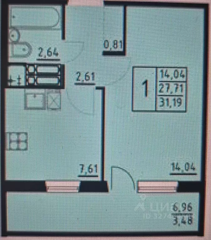1-к кв. Пермский край, Пермь ул. Танцорова, 96 (31.4 м) - Фото 2