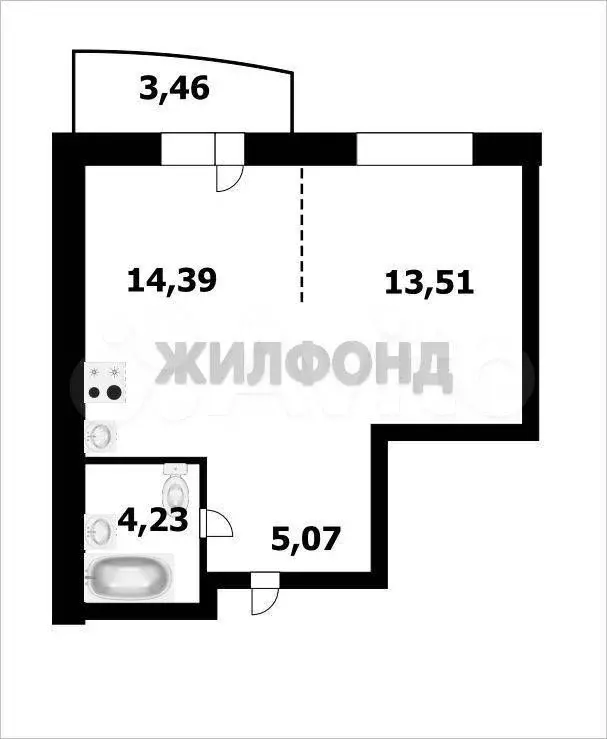 1-к. квартира, 37,2 м, 10/25 эт. - Фото 0