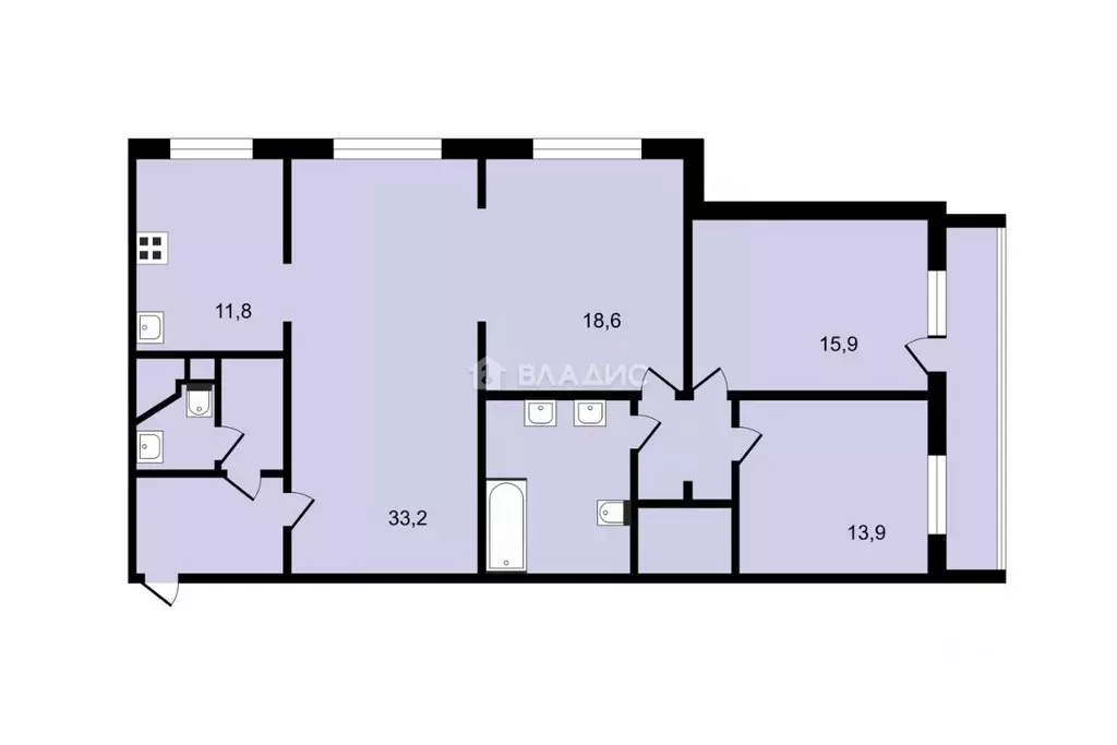 4-к кв. Москва ул. Академика Пилюгина, 14К2 (120.0 м) - Фото 1