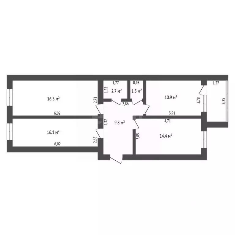 3-к кв. Амурская область, Благовещенск Высокая ул., 141 (71.7 м) - Фото 2