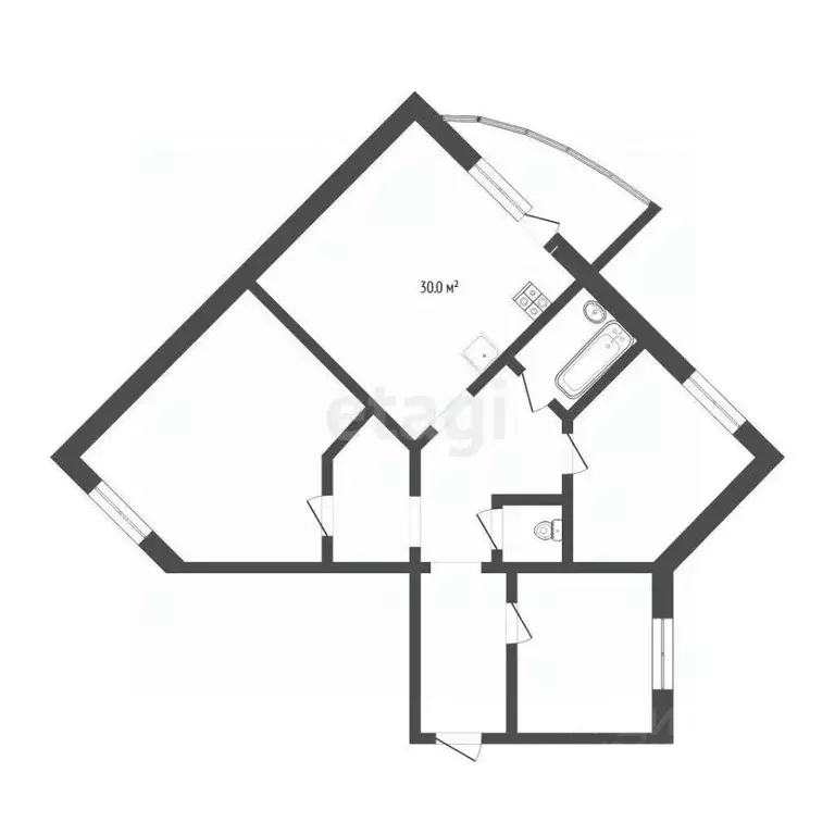 3-к кв. Тюменская область, Тюмень Харьковская ул., 68 (127.9 м) - Фото 2