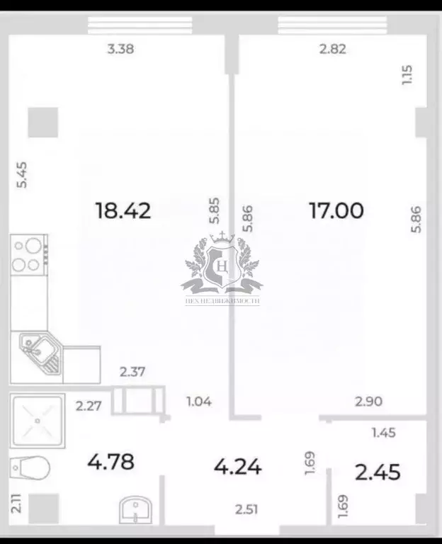 1-к кв. Ленинградская область, Мурино Всеволожский район, ул. Шоссе в ... - Фото 2