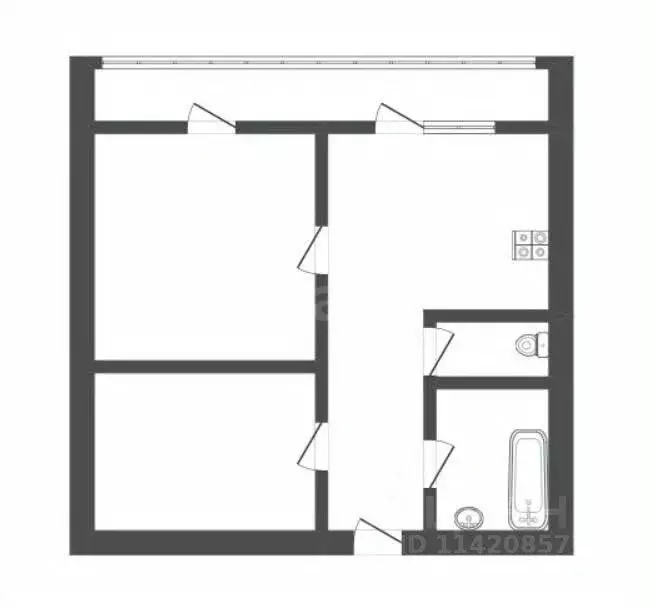 2-к кв. Воронежская область, Борисоглебск ул. Урицкого, 12 (42.6 м) - Фото 2