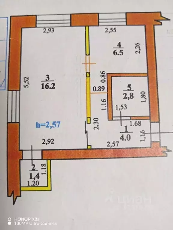 1-к кв. Башкортостан, Стерлитамак Волочаевская ул., 18А (30.9 м) - Фото 2
