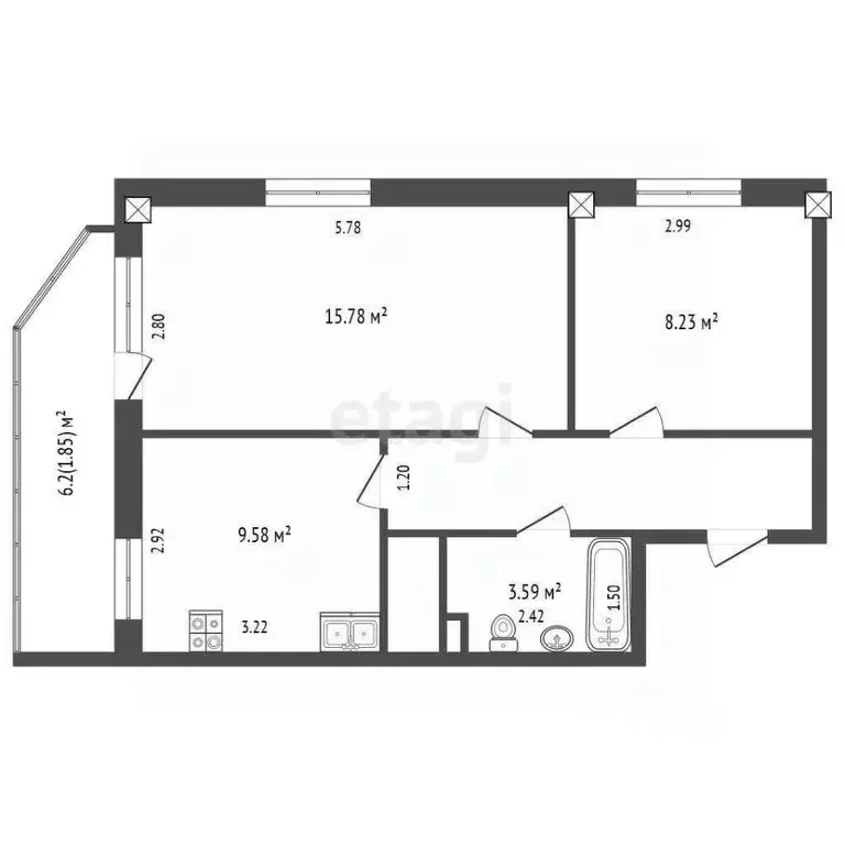 Дом в Пермский край, Видный кв-л ул. Светлая, 9 (115 м) - Фото 1