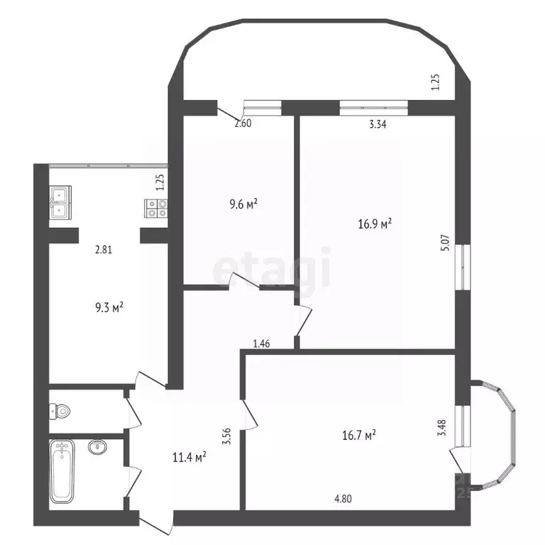 3-к кв. Крым, Алушта ул. 60 лет СССР (69.8 м) - Фото 1