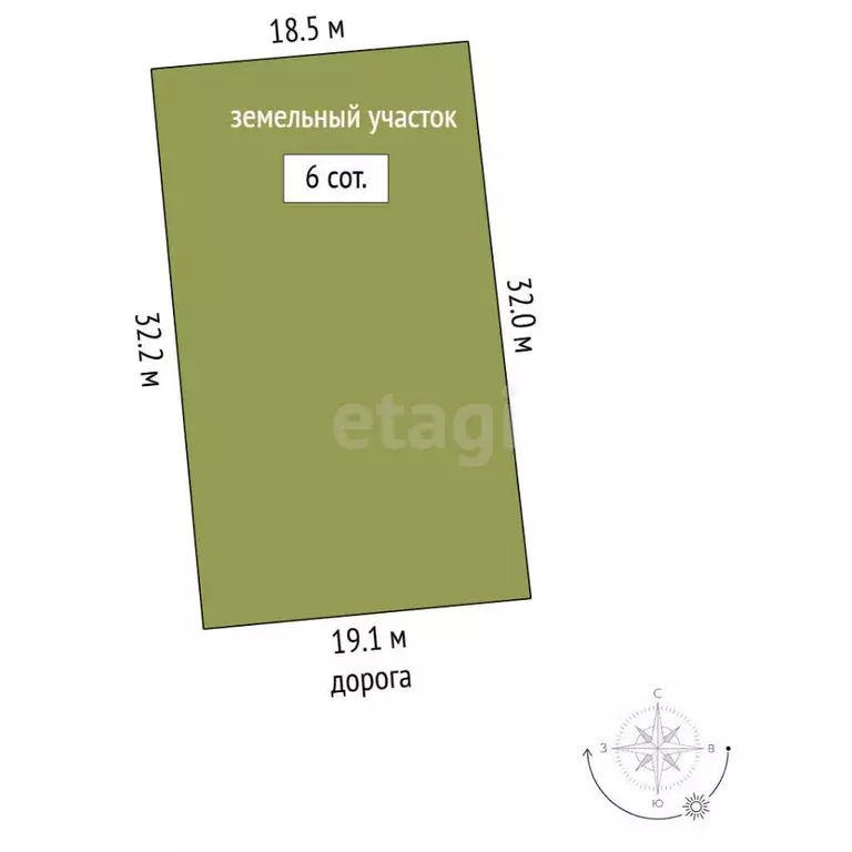 Участок в Марий Эл, Медведевский район, Руэмское с/пос, д. Крутой ... - Фото 1