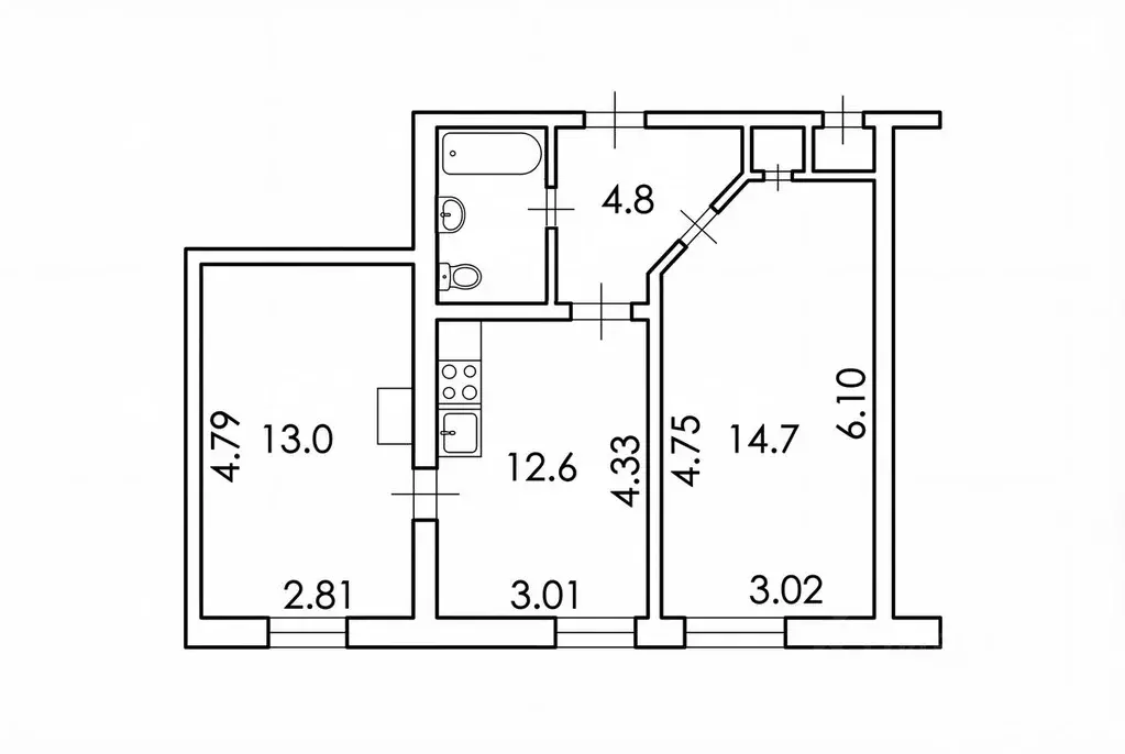 2-к кв. Московская область, Одинцовский городской округ, ... - Фото 2