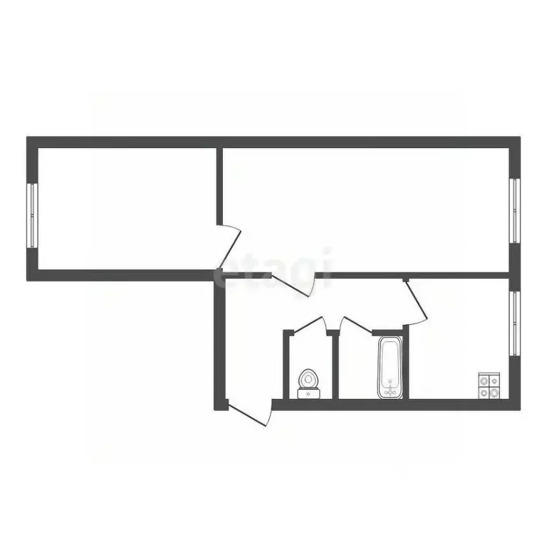 2-к кв. Челябинская область, Троицк Жиркомбинат мкр, 14 (42.0 м) - Фото 1