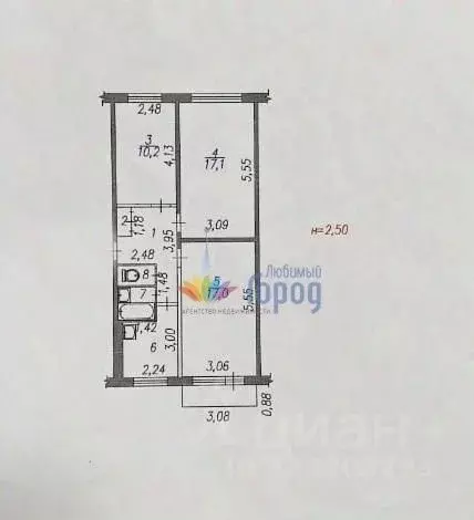 3-к кв. Кемеровская область, Новокузнецк ул. Новаторов, 3 (61.4 м) - Фото 1