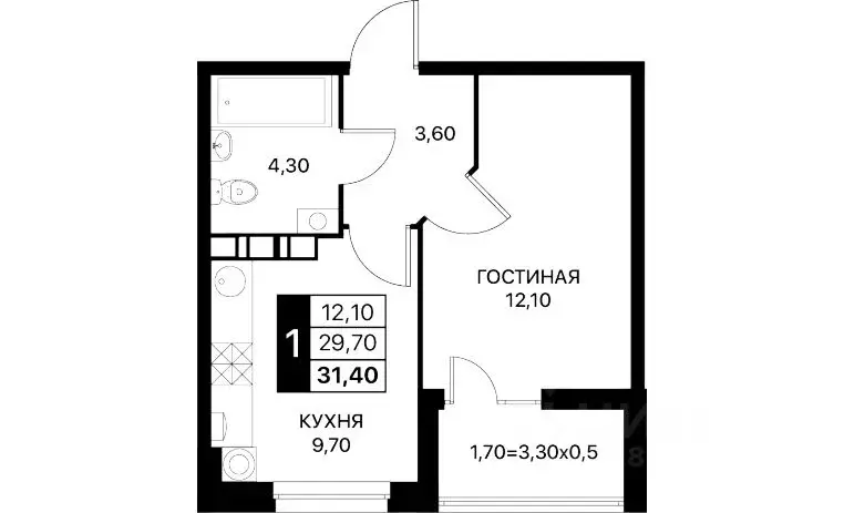 1-к кв. Ростовская область, Ростов-на-Дону Смартполет жилой комплекс ... - Фото 0