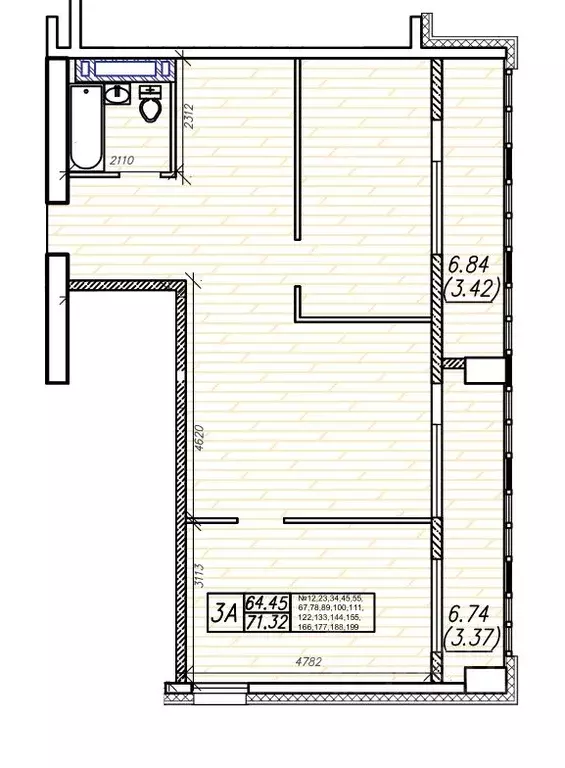 3-к кв. Приморский край, Владивосток Енисейская ул. (71.32 м) - Фото 1