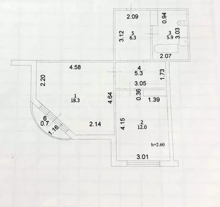 1-комнатная квартира: Казань, улица Хайдара Бигичева, 29 (47.8 м) - Фото 1