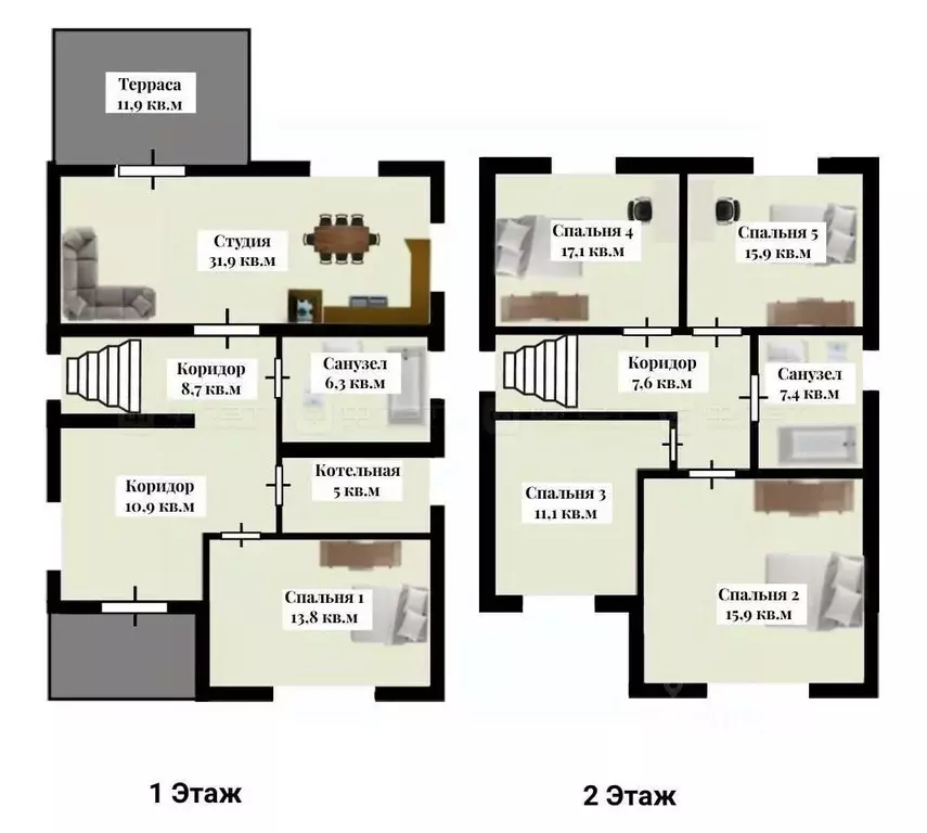 Дом в Татарстан, Казань ул. Самоцветная (173 м) - Фото 2