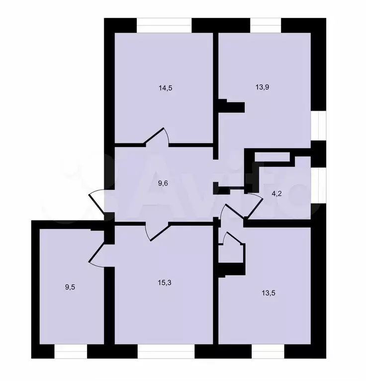 4-к. квартира, 82,5 м, 2/2 эт. - Фото 0