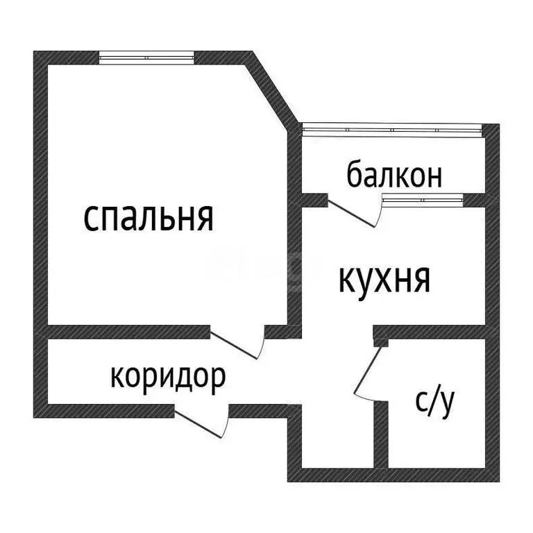 1-комнатная квартира: посёлок Отрадное, Рубиновая улица, 17 (36.4 м) - Фото 1