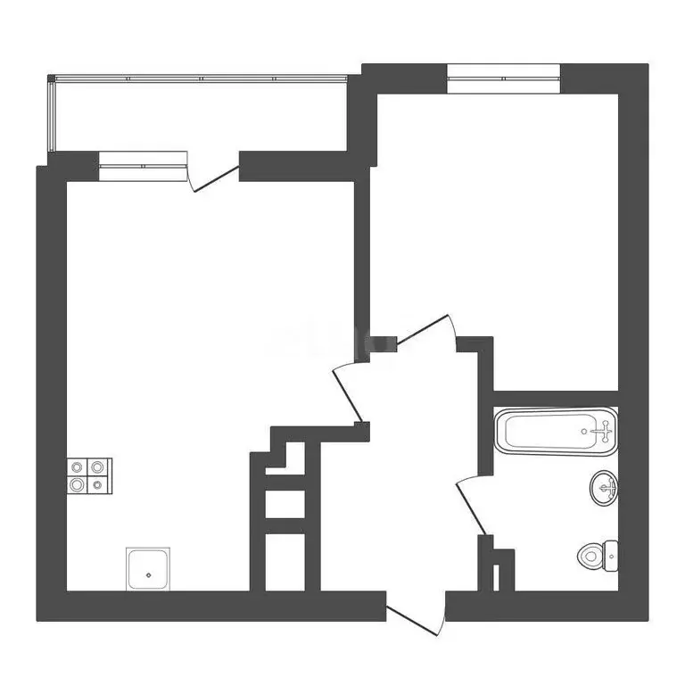 1-комнатная квартира: Тульская область, городской округ Тула, деревня ... - Фото 1