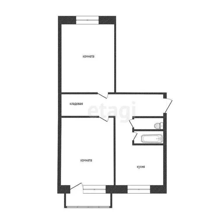 2-комнатная квартира: Миасс, улица Победы, 29 (48.5 м) - Фото 0