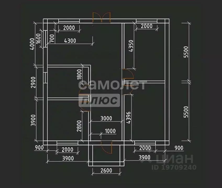 Дом в Курская область, Октябрьский район, Черницынский сельсовет, с. ... - Фото 2