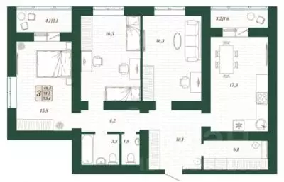 3-к кв. Самарская область, Волжский район, Смышляевка городское ... - Фото 1