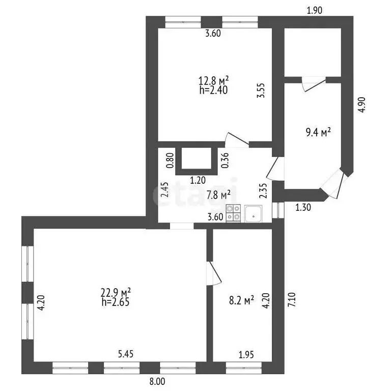 Дом в Ишим, улица Пархоменко (84.8 м) - Фото 2
