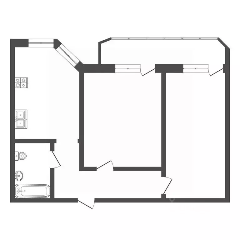 2-к кв. Ставропольский край, Железноводск ул. Косякина (73.1 м) - Фото 2