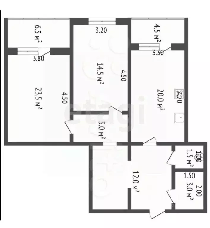 2-к кв. Дагестан, Махачкала просп. Насрутдинова, 30 (82.0 м) - Фото 2