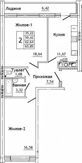 2-к кв. Смоленская область, Смоленский муниципальный округ, д. ... - Фото 0