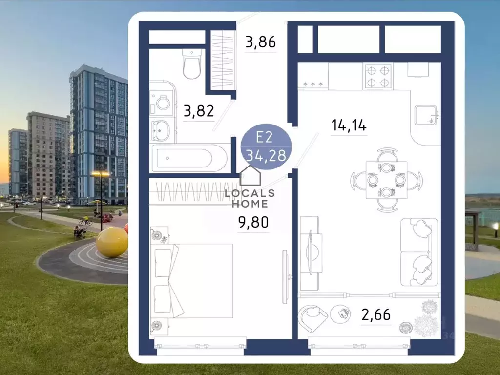 1-к кв. Рязанская область, Рязанский муниципальный округ, с. Дядьково ... - Фото 1