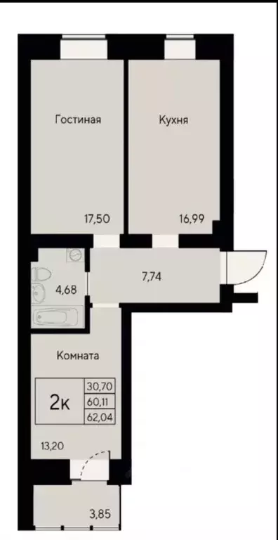 2-к кв. Красноярский край, Красноярск ул. Елены Стасовой, 80 (62.0 м) - Фото 0