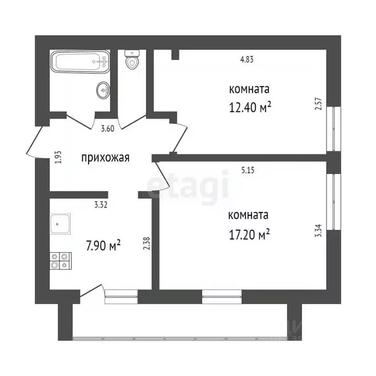 2-к кв. Тюменская область, Тюмень Широтная ул., 23 (48.8 м) - Фото 2