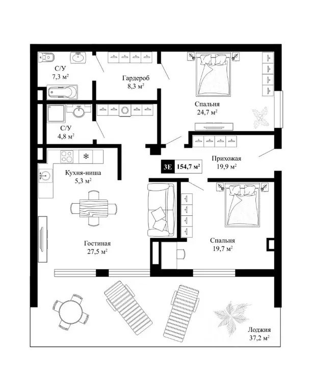 3-к кв. Крым, Алушта ул. Западная, 4к3/2 (154.7 м) - Фото 2