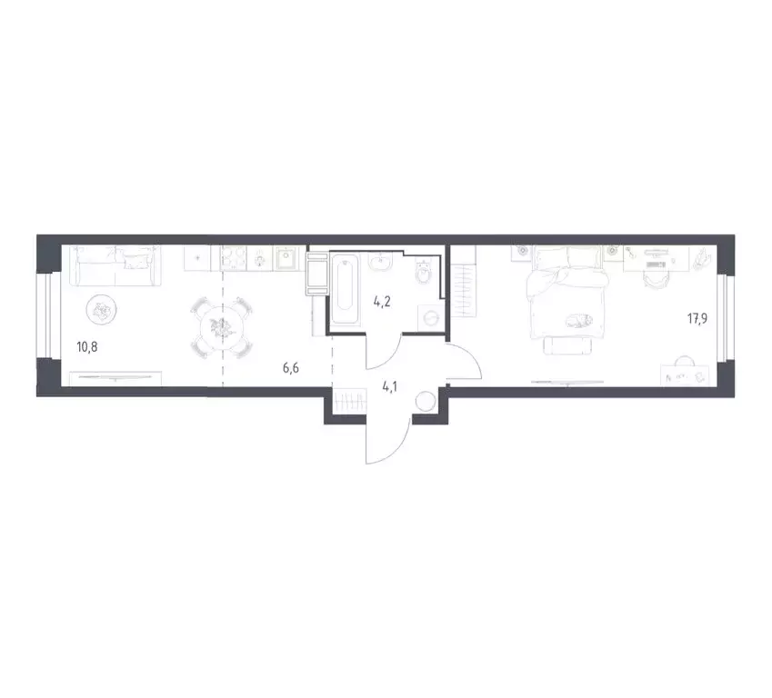 1-комнатная квартира: Мытищи, 1-й Стрелковый переулок, 5к1 (43.1 м) - Фото 1