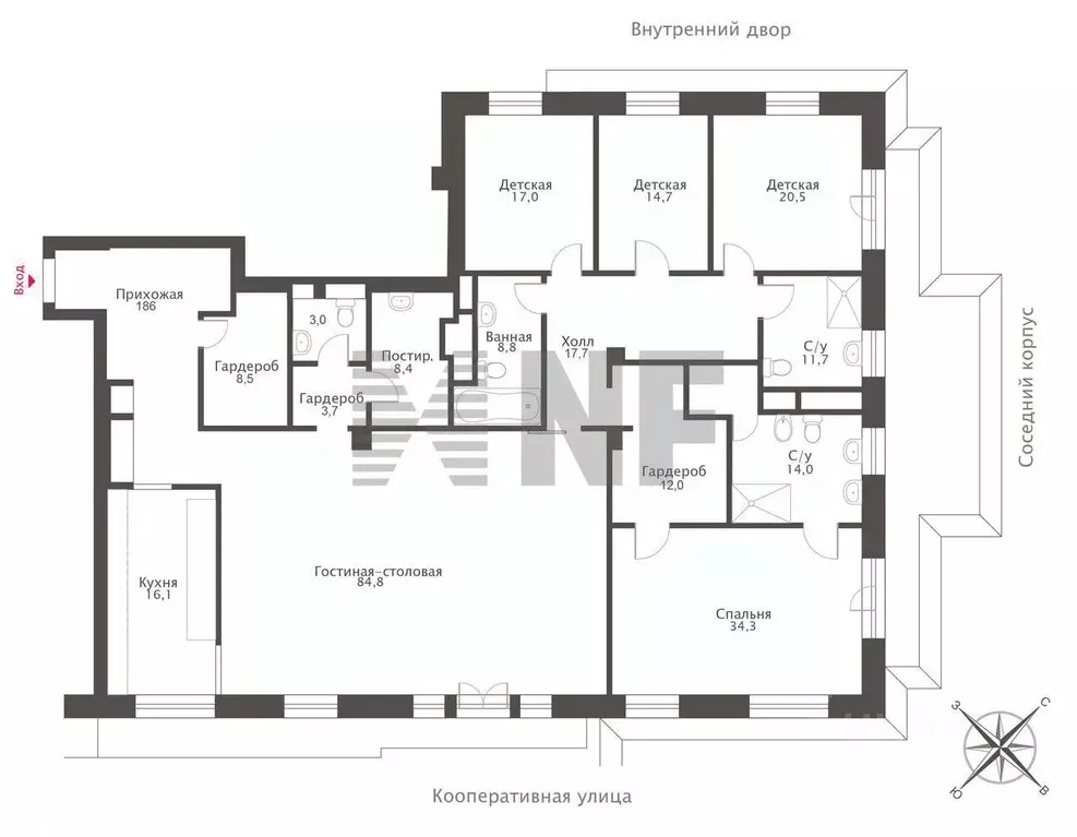 5-к кв. Москва ул. Ефремова, 19к2 (310.0 м) - Фото 1