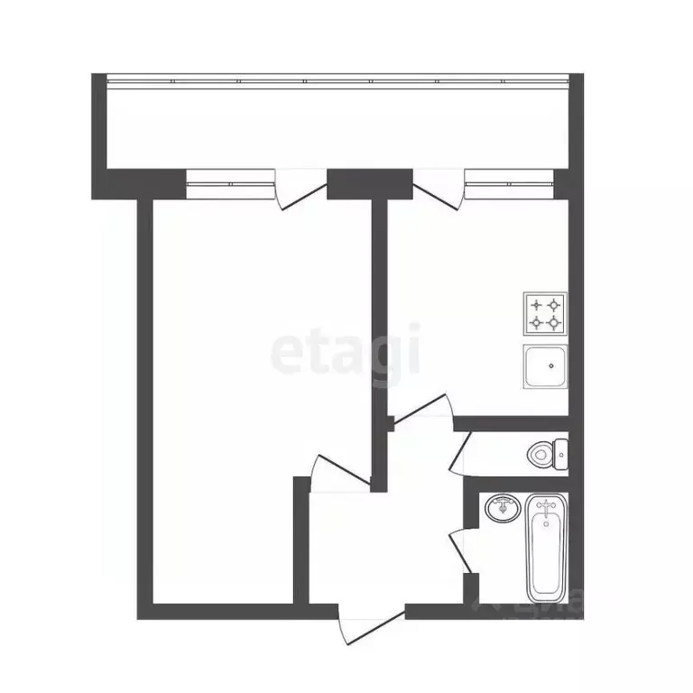 1-к кв. Тюменская область, Тюмень Одесская ул., 40А (34.6 м) - Фото 1