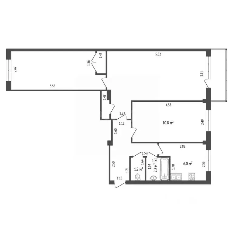 3-к кв. Кемеровская область, Юрга ул. Машиностроителей, 26 (58.9 м) - Фото 1
