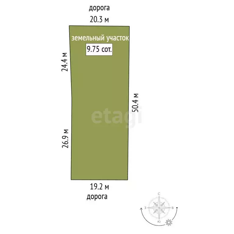 Участок в Урожайновское сельское поселение, СТСН Родничок (9.75 м) - Фото 1