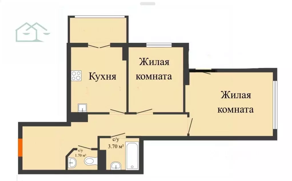 2-к кв. Воронежская область, Воронеж ул. Станкевича, 45к1 (66.0 м) - Фото 1