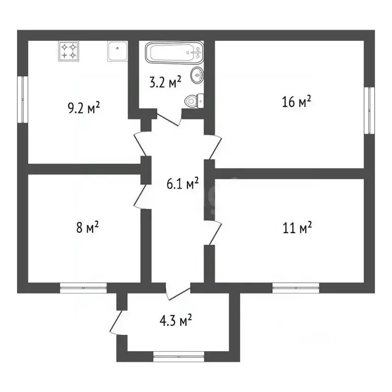 Дом в Красноярский край, Красноярск Солнечный СНТ, 602 (58 м) - Фото 2
