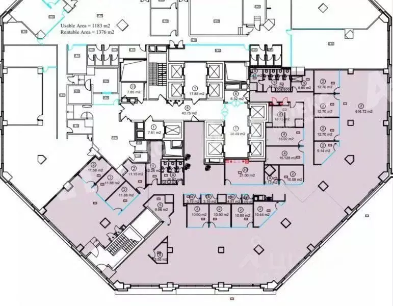 Помещение свободного назначения в Москва Павелецкая пл., 2С2 (1095 м) - Фото 1