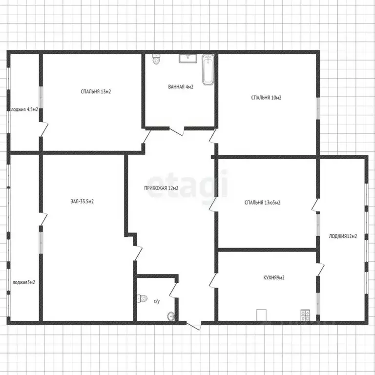 4-к кв. Адыгея, Майкоп ул. Юннатов, 2Е (120.0 м) - Фото 2