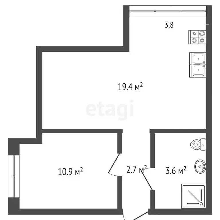 1-комнатная квартира: Анапа, Таманская улица, 121к12 (40 м) - Фото 1