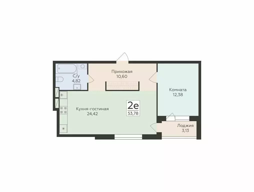 2-комнатная квартира: Воронеж, улица Чапаева, 68Б (53.78 м) - Фото 0