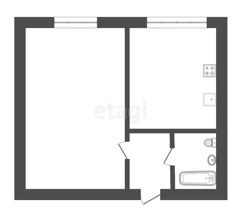 1-комнатная квартира: Нальчик, район Горная, Солнечная улица, 122 ... - Фото 0