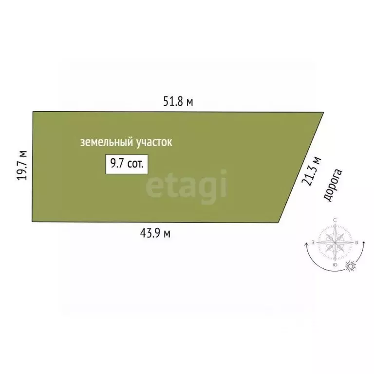 Участок в Тюменская область, Тюмень  (9.68 сот.) - Фото 2