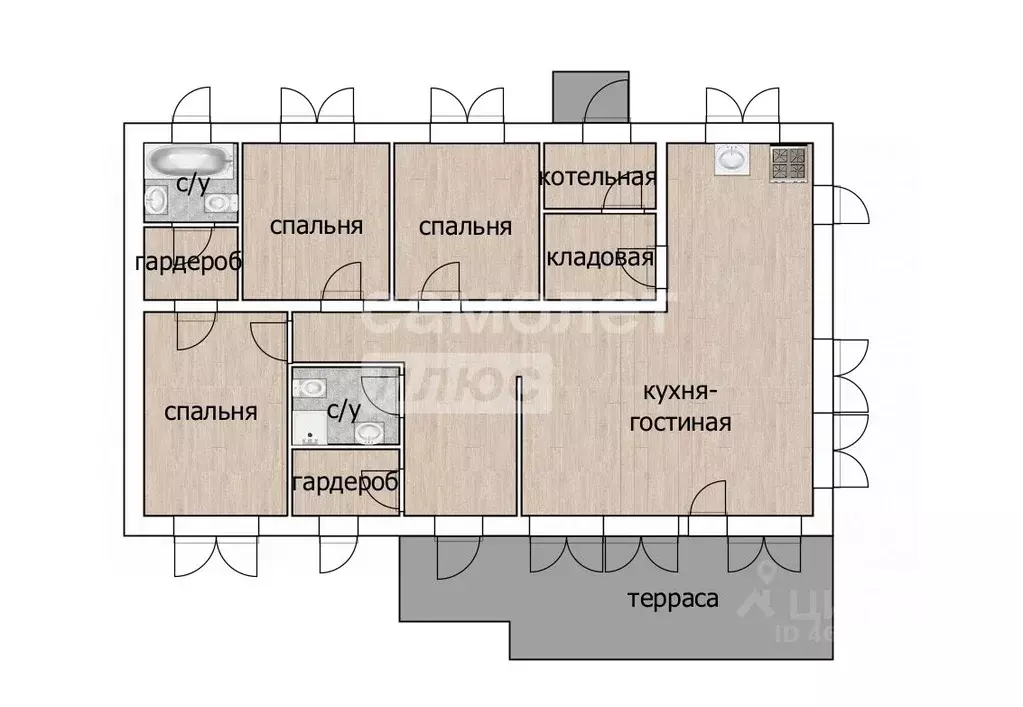 Дом в Тюменская область, Тюменский район, Онегин кп ул. Видная (163 м) - Фото 1