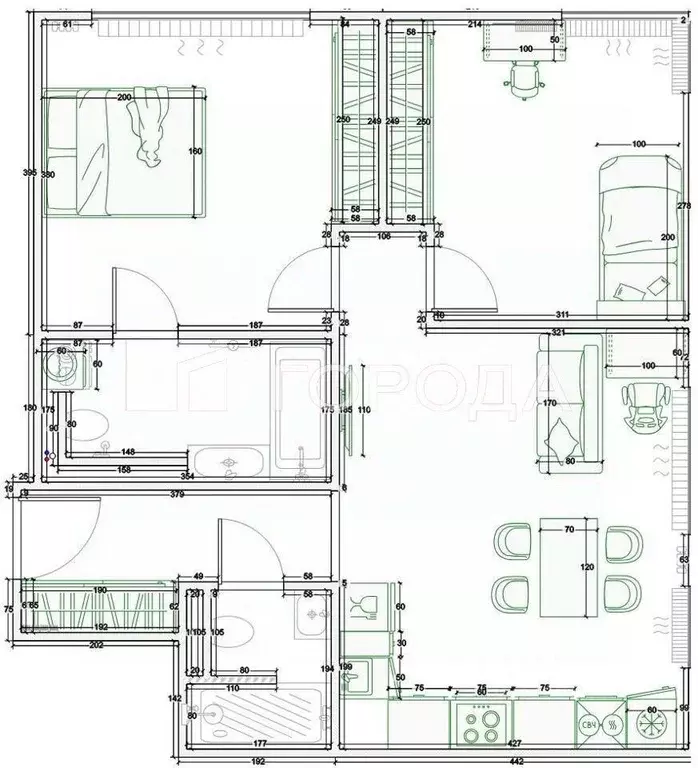 3-к кв. Москва Дубининская ул., 59А (67.0 м) - Фото 1